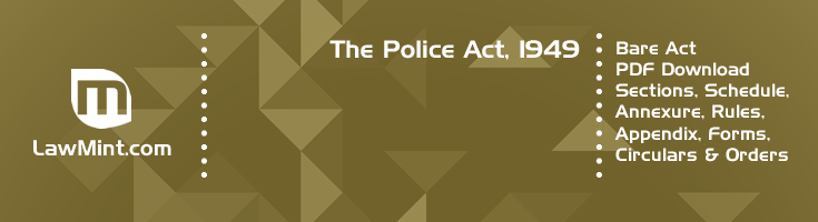 The Police Act 1949 Bare Act PDF Download 2