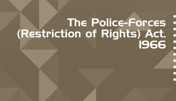 The Police Forces Restriction of Rights Act 1966 Bare Act PDF Download 2