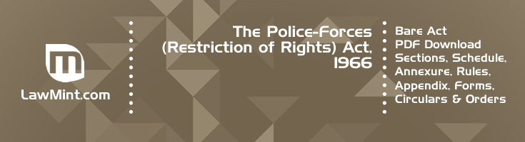 The Police Forces Restriction of Rights Act 1966 Bare Act PDF Download 2