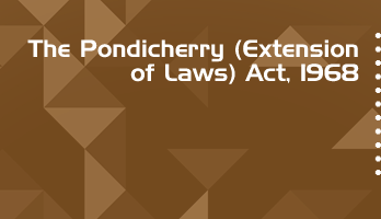 The Pondicherry Extension of Laws Act 1968 Bare Act PDF Download 2