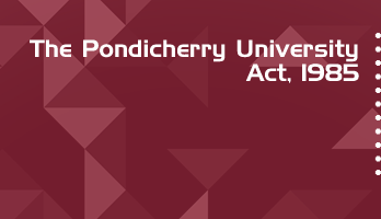 The Pondicherry University Act 1985 Bare Act PDF Download 2