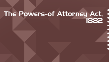 The Powers of Attorney Act 1882 Bare Act PDF Download 2