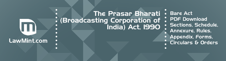 The Prasar Bharati Broadcasting Corporation of India Act 1990 Bare Act PDF Download 2