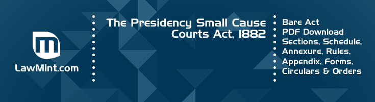 The Presidency Small Cause Courts Act 1882 Bare Act PDF Download 2