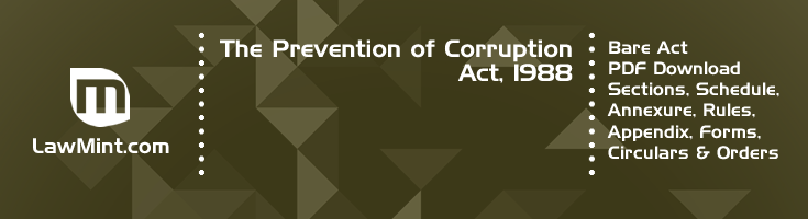 The Prevention of Corruption Act 1988 Bare Act PDF Download 2