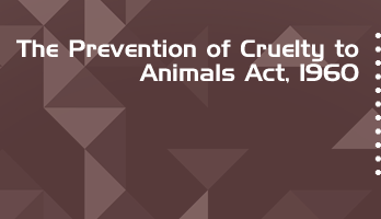 The Prevention of Cruelty to Animals Act 1960 Bare Act PDF Download 2