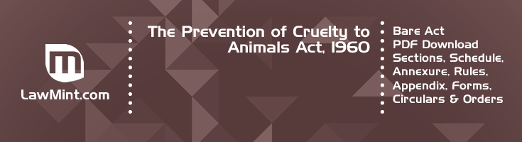 The Prevention of Cruelty to Animals Act 1960 Bare Act PDF Download 2