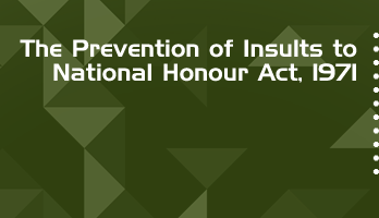 The Prevention of Insults to National Honour Act 1971 Bare Act PDF Download 2