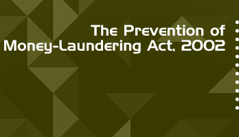 The Prevention of Money Laundering Act 2002 Bare Act PDF Download 2