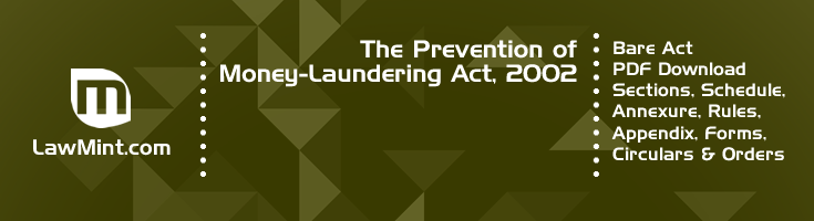 The Prevention of Money Laundering Act 2002 Bare Act PDF Download 2