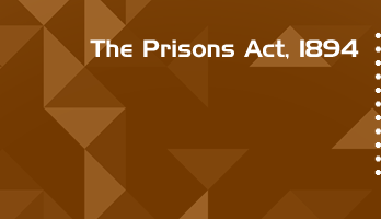 The Prisons Act 1894 Bare Act PDF Download 2