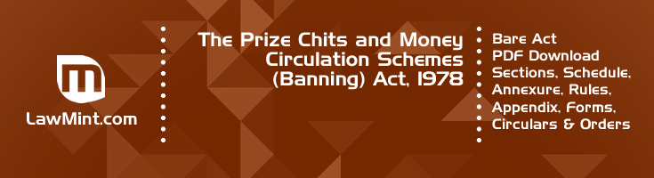 The Prize Chits and Money Circulation Schemes Banning Act 1978 Bare Act PDF Download 2