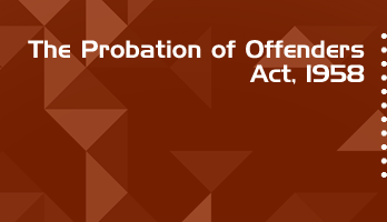 The Probation of Offenders Act 1958 Bare Act PDF Download 2