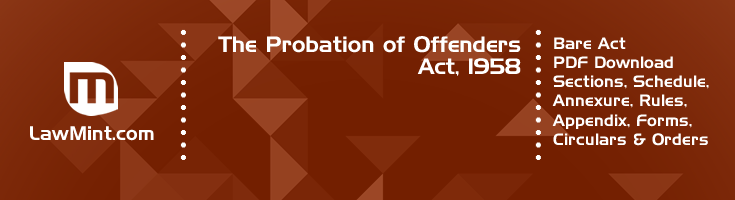 The Probation of Offenders Act 1958 Bare Act PDF Download 2