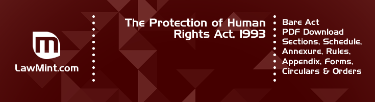 The Protection of Human Rights Act 1993 Bare Act PDF Download 2