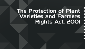 The Protection of Plant Varieties and Farmers Rights Act 2001 Bare Act PDF Download 2