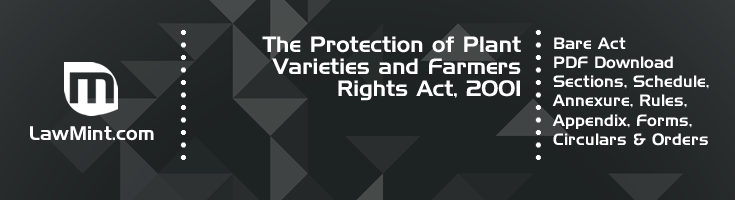 The Protection of Plant Varieties and Farmers Rights Act 2001 Bare Act PDF Download 2