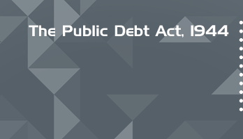 The Public Debt Act 1944 Bare Act PDF Download 2