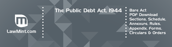 The Public Debt Act 1944 Bare Act PDF Download 2