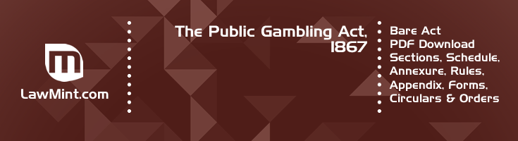 The Public Gambling Act 1867 Bare Act PDF Download 2