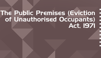 The Public Premises Eviction of Unauthorised Occupants Act 1971 Bare Act PDF Download 2