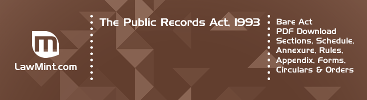 The Public Records Act 1993 Bare Act PDF Download 2