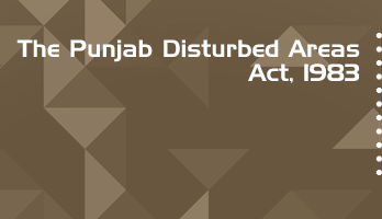 The Punjab Disturbed Areas Act 1983 Bare Act PDF Download 2