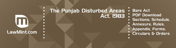 The Punjab Disturbed Areas Act 1983 Bare Act PDF Download 2