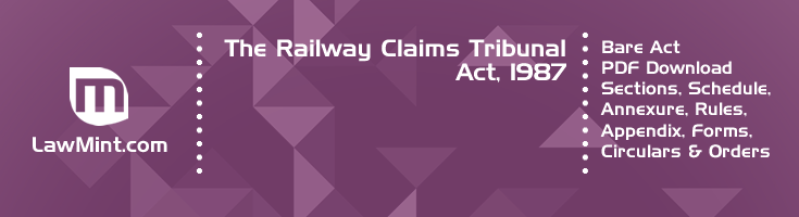 The Railway Claims Tribunal Act 1987 Bare Act PDF Download 2