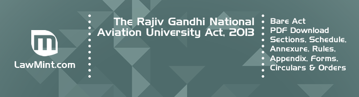 The Rajiv Gandhi National Aviation University Act 2013 Bare Act PDF Download 2