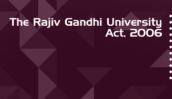 The Rajiv Gandhi University Act 2006 Bare Act PDF Download 2