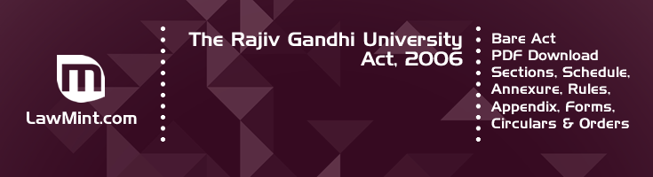 The Rajiv Gandhi University Act 2006 Bare Act PDF Download 2