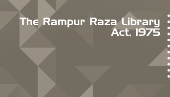 The Rampur Raza Library Act 1975 Bare Act PDF Download 2