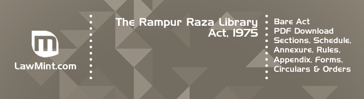 The Rampur Raza Library Act 1975 Bare Act PDF Download 2