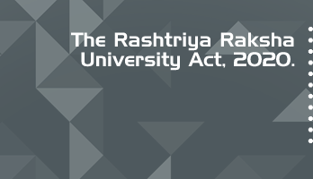 The Rashtriya Raksha University Act 2020 Bare Act PDF Download 2