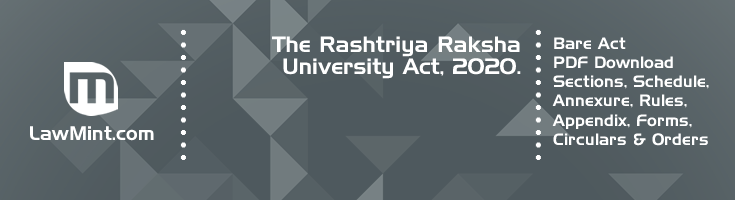 The Rashtriya Raksha University Act 2020 Bare Act PDF Download 2