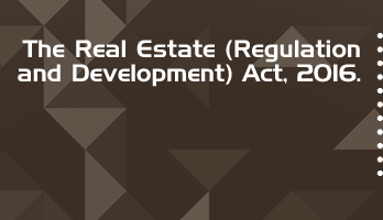 The Real Estate Regulation and Development Act 2016 Bare Act PDF Download 2