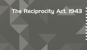 The Reciprocity Act 1943 Bare Act PDF Download 2