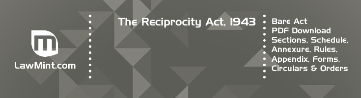 The Reciprocity Act 1943 Bare Act PDF Download 2