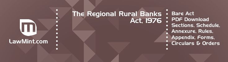 The Regional Rural Banks Act 1976 Bare Act PDF Download 2