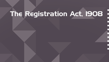 The Registration Act 1908 Bare Act PDF Download 2