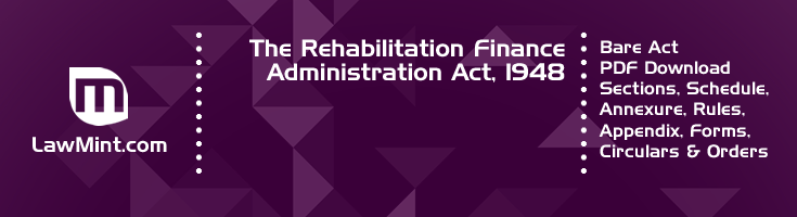 The Rehabilitation Finance Administration Act 1948 Bare Act PDF Download 2