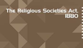 The Religious Societies Act 1880 Bare Act PDF Download 2