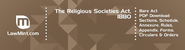 The Religious Societies Act 1880 Bare Act PDF Download 2