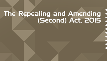 The Repealing and Amending Second Act 2015 Bare Act PDF Download 2