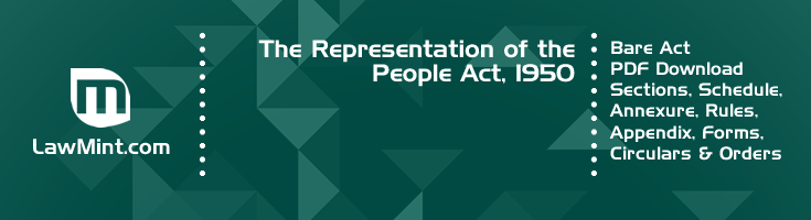 The Representation of the People Act 1950 Bare Act PDF Download 2