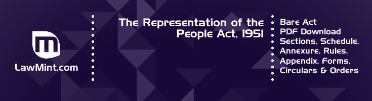 The Representation of the People Act 1951 Bare Act PDF Download 2