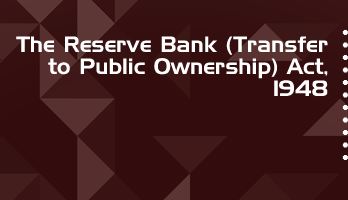 The Reserve Bank Transfer to Public Ownership Act 1948 Bare Act PDF Download 2