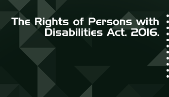 The Rights of Persons with Disabilities Act 2016 Bare Act PDF Download 2