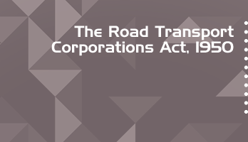 The Road Transport Corporations Act 1950 Bare Act PDF Download 2